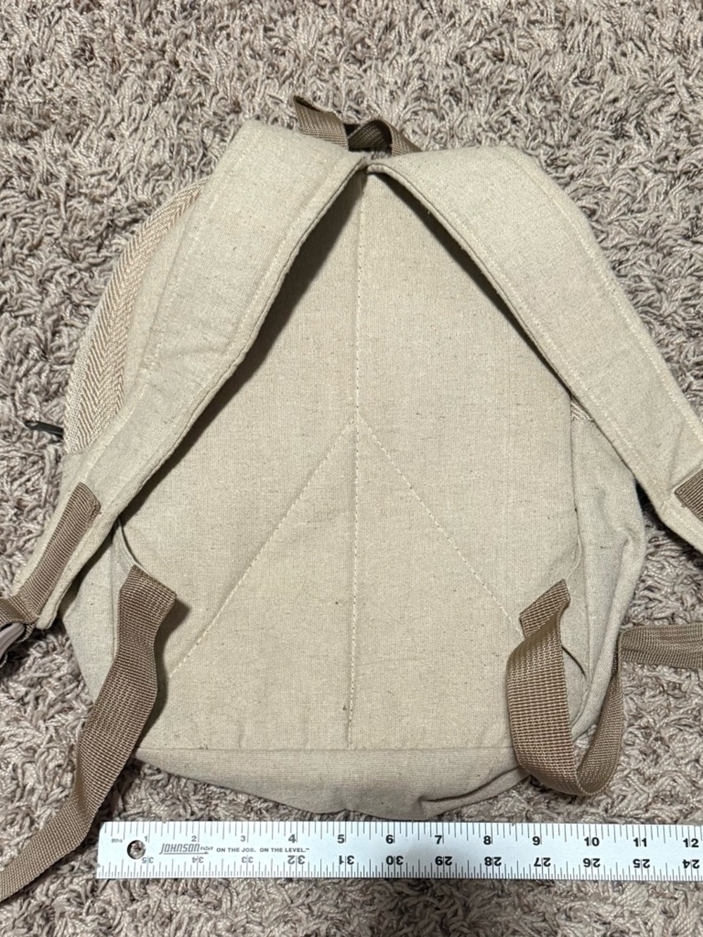 Himalayan Hemp canvas backpack with cactus embroidery - Picture 7 of 7